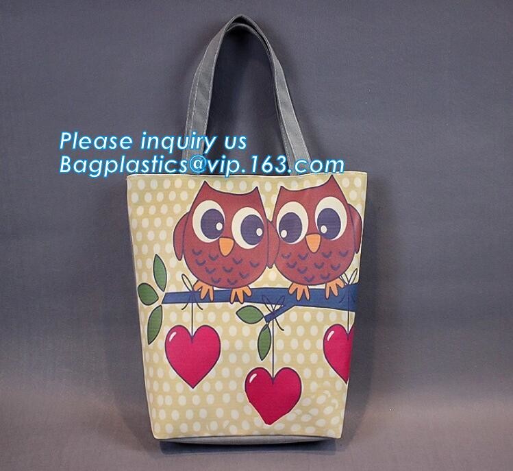 customized professional wholesale tote bag cotton canvas bags,Colorful pattern heat transfer printing custom canvas bag