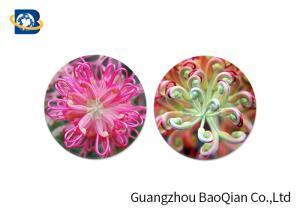 China Home Decoration 3D Lenticular Coasters Cup Placemat Beautiful Flower Pattern on sale