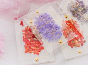 Wholesale acrylic invitation magnetic wedding and envelope card double layers flower from china suppliers