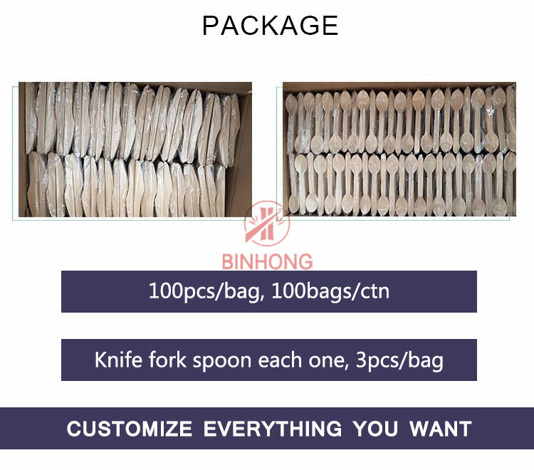 Disposable Food Grade Smooth Biodegradable Wooden Spoons