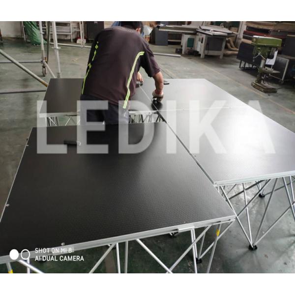 Folding Aluminum Stage Platform Collapsible Convenient 200mm - 800mm Height