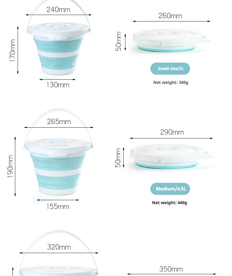 Portable Foldable Plastic Bucket Lightweight Design Easy To Store