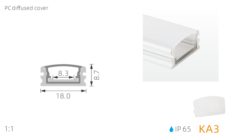 25*13mm IP65 waterproof mounted led strip channel lights recessed installation