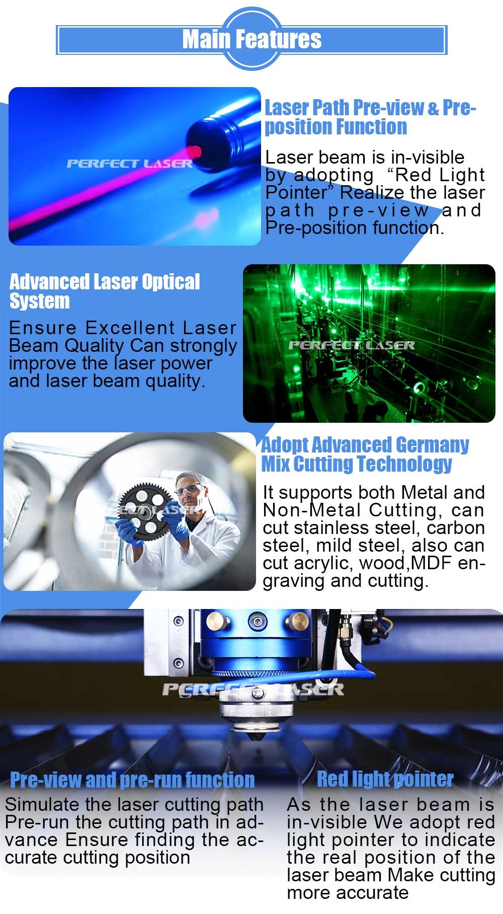 Galvanometer Head CO2 Laser Cutting Machines Metal Leather Laser Cutter Machine