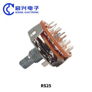 Wholesale 2pcs RS25 Rotary Band Switch 2 Pole 6 Position DC30V 0.3A from china suppliers