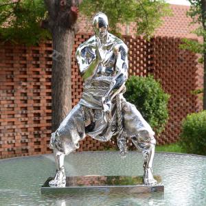 Wholesale Modern Stainless Steel Statue Mirror Polished Cast China Warrior Statues from china suppliers