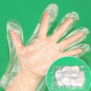 Wholesale 1.2g Transparent Disposable Poly Gloves Dust Proof Anti Slip 100pcs / Bag from china suppliers