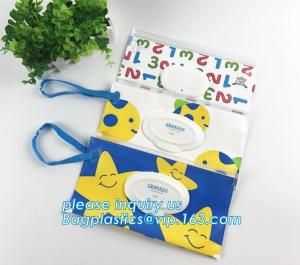 Wholesale reusable wet wipe pouch dispenser for baby or personal wipes, Custom logo gravure printing side gusset EVA wet wipes org from china suppliers