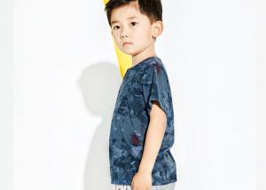 Wholesale Simple V Neck Boys Short Sleeve T Shirts , Boys Summer Clothes Reactive Printing from china suppliers