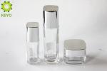 Customizable Square Glass Foundation Bottle 50g 40ml 100ml Size Optional