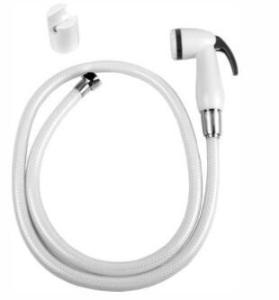 Wholesale China NIngbo Factory supply low price whie color toilet shattaf set 1.2m white PVC flexible hose bidet shower sprayer from china suppliers