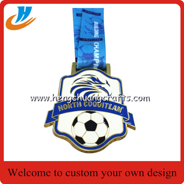 Football 30th Sporting club metal medal,custom soccer metal medal with ribbon