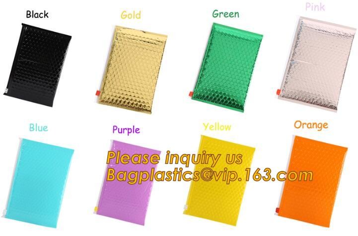Holographic Zipper Slider Zip Lock Bubble Bag,Cosmetic Zipper Bag/Rose Gold Slider Bubble Bag with Logo,Slider Bubble Zi