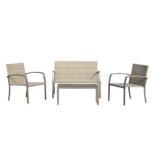 Wholesale 4 Piece Durable Multiple Colors Chair Rattan Outdoor Dining Set CE Approval from china suppliers