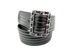 Chain Acrossed Buckle 5.5cm Women's Fashion Leather Belts