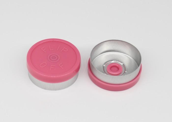 Plain Flanged Red Vial Caps For Injection Vial GMP Certificated Customized Color