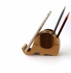 Decorative wooden animal cell phone holder stand