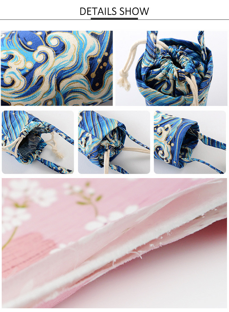 Portable Drawstring Cotton Insulated Bottle Sleeve