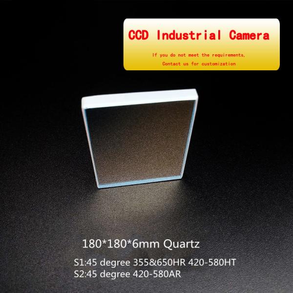Square 180*180*6mm CCD Lens S1 45 Degree 355 650HR 420-580HT S2 45 Degree 420