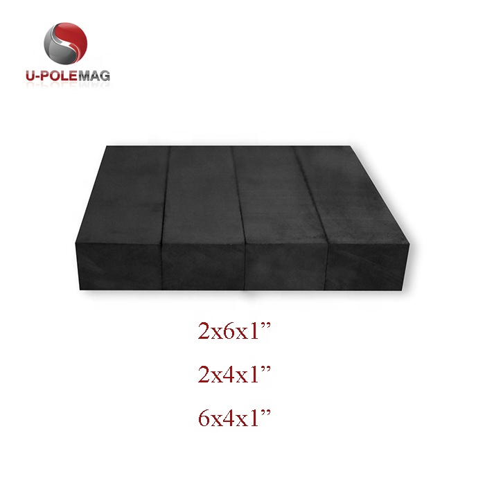 ISO9001 2000 Certified C8 6x4x1" Ferrite Block Ceramic Magnet for Water Pumps Durable