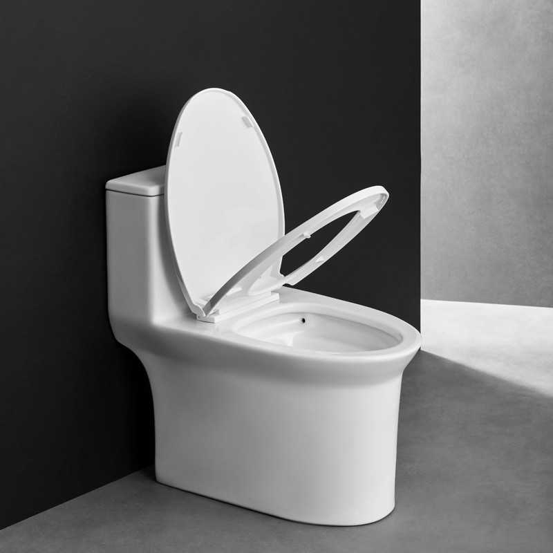 Round Bowl 1gpf One Piece Toilets Siphon Flush 4L S Trap 400mm