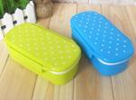 470ml colorful lunch box & plastic lunch box & green/blue/ pink color food
