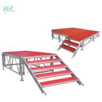 Aluminum truss stage platform Trailer Mobile Portable Glass Wedding Stage