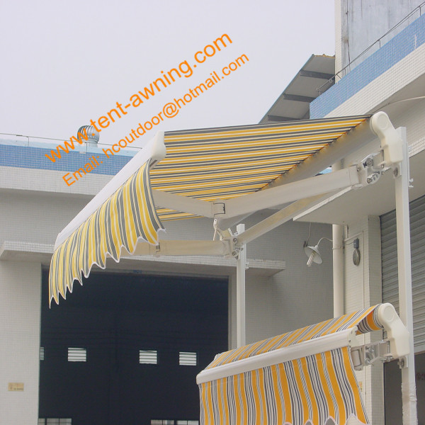Patio Balcony Motorized Remote Control Automatic Retractable Arm Awning