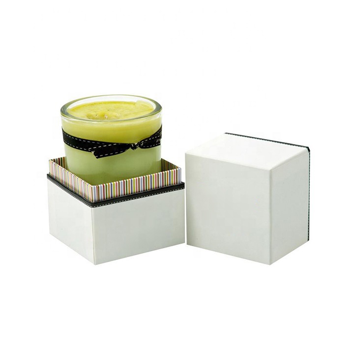 Black custom Candle BGoxes Flat for Custom Printing Elegant Candle Jar Packaging Box