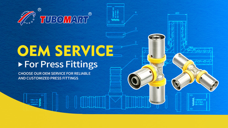 Brass Push To Connect Press Plumbing Fittings Lead Free For PEX AL PEX Pipe