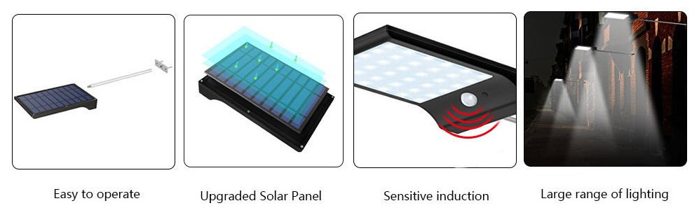 2017 450LM 36 LED Solar Power Street Light PIR Motion Sensor Lamps Garden Security Lamp Outdoor Street Waterproof Wall