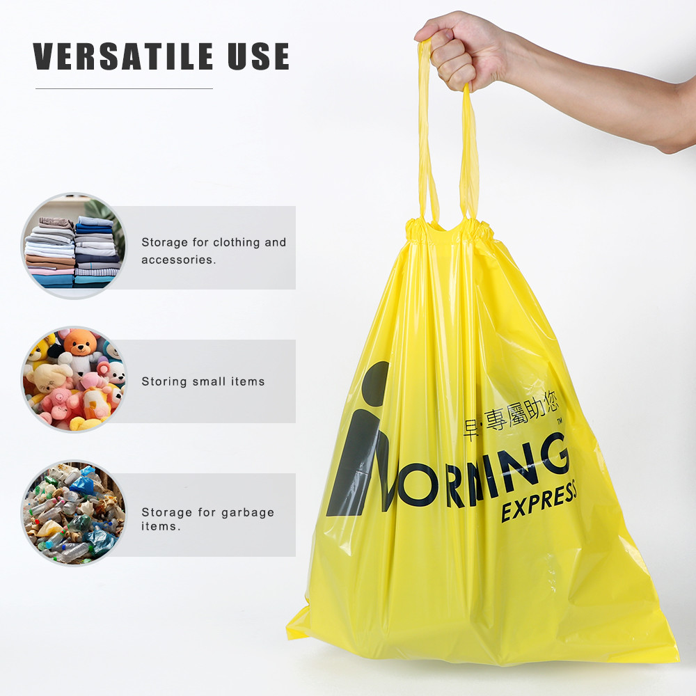 Wholesale Biodegradable Disposable Plastic Dustbin Poly Bag Trash Garbage Bag With Drawstring