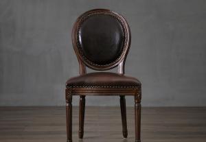 Wholesale Event wood frame linen or leather fabric dining chair upholstered round back dining chair with nails from china suppliers
