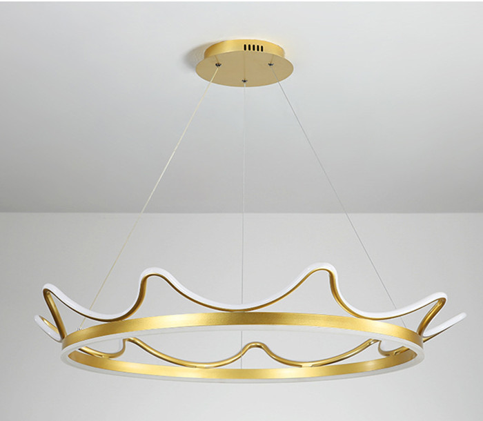 Indoor Lighting Crown Shape Aluminum Acrylic Nordic Luxury Chandeliers & Pendant Lights Modern