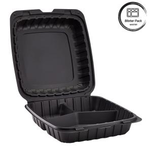 Wholesale 3 Compartment Thermoforming Plastic Take Out Container Square For Fast Food / Hot Meals from china suppliers