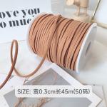 3mm Suede Leather Velvet Ribbon ISO9001 Blue Velvet Ribbon Wired