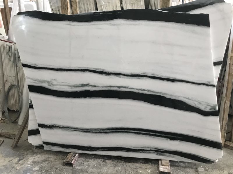 Honed Exotic Thick 3cm 30x120cm Panda White Marble Tile