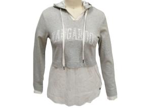 Wholesale Lightweight Grey Ladies Zip Up Hoodies , 100% Cotton Womens Zip Up Sweatshirts from china suppliers