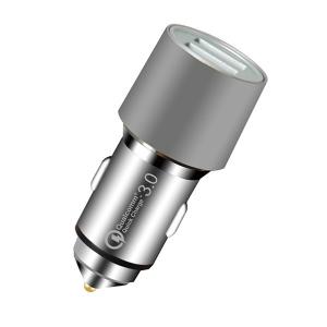Wholesale FCC Metal QC3.0 12V1.5A Car Cell Phone Charger With USB Port from china suppliers