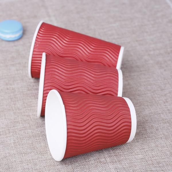 ODM Double Wall Ripple 12oz Paper Muffin Cup With Lid
