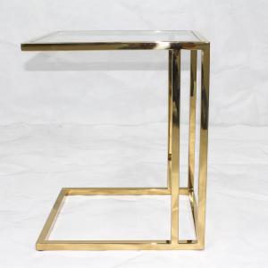 Wholesale Stainless Steel Glass Top 100kgs 0.023CBM Modern Side Tables from china suppliers
