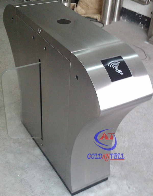 Bidirectional nfc access control turnstile enter insert card exit card acceptor flap turnstile
