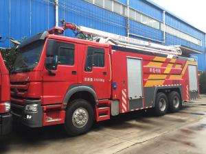Wholesale Howo Fire Rescue Truck Water Tower Fire Truck 10 Wheel High Loading Capacity from china suppliers