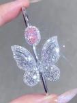 NGTC Certified Lab Grown Diamond Bracelets 1.97ct Oval Pink Diamond Bracelet