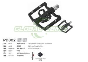 Wholesale JY-PD302 Black Aluminum Platform Pedal Set For Mountain Road / Hybrid Bikes from china suppliers