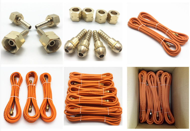 3/8" Inch Orange Color EPDM Synthetic Rubber Propane Torch Hose