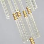 3200-6500K Color Temperature Golden Acrylic Hanging Pendant Light For Hotel