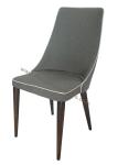 Fabric Upholstered Woodgrain Dining Chair Livingroom Chair Leisure Chair
