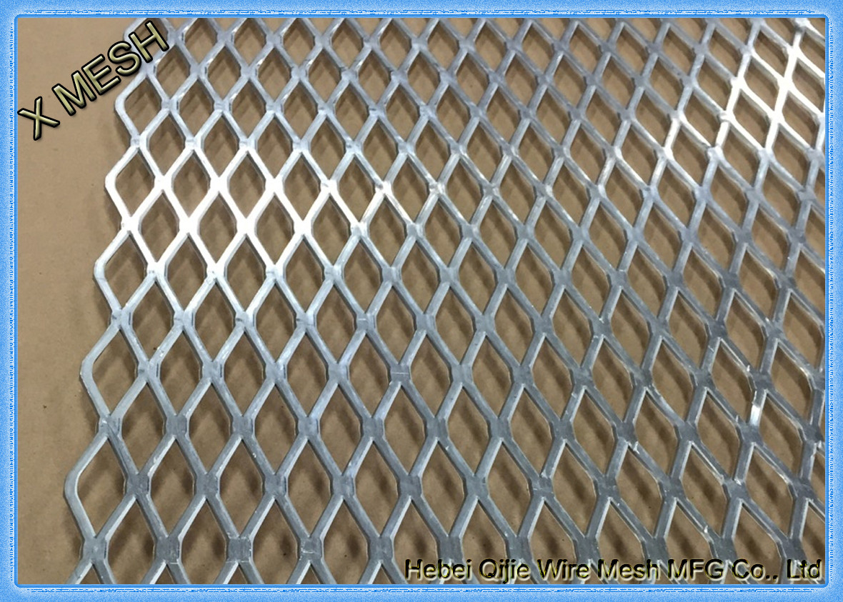 Hot Dipped Galvanised Expanded Metal Mesh , Expanded Stainless Steel Mesh Grill For Fencing / Fiji
