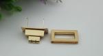Wholesale zinc alloy metal accessories medium square ring 4 colors bag locks